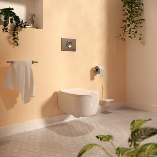 Кнопка смыва Berges Novum матовый хром 040022